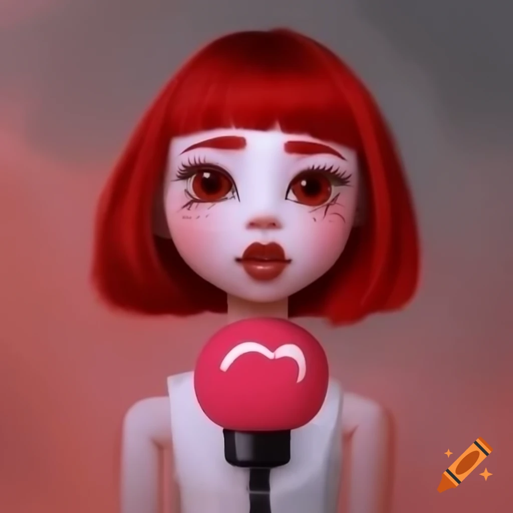 Baddie doll Aria with crimson red color palette and rose design