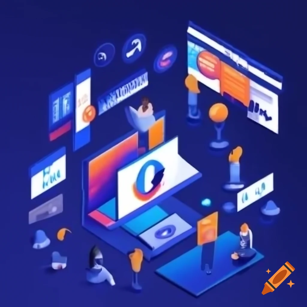 Various slogans related to digital growth and marketing