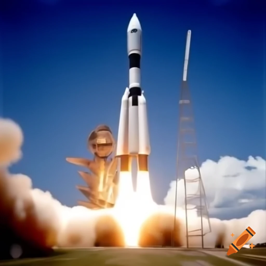 Rocket crashed nose first with engine on, flames shooting into the sky