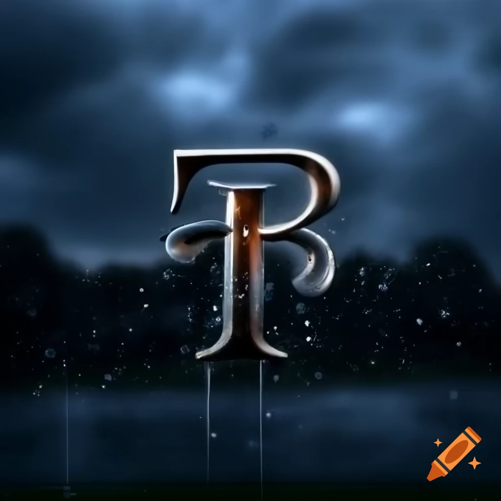 Initials R and F set against rainy weather background