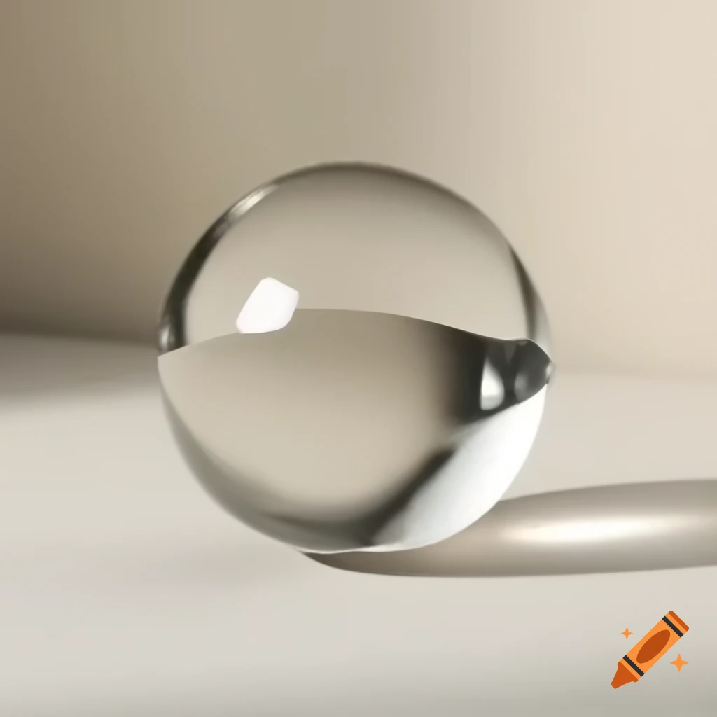 Crystal ball reflecting light and colors