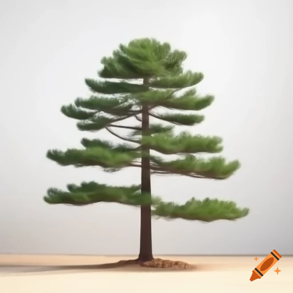 Pine tree with letters leaning against its base
