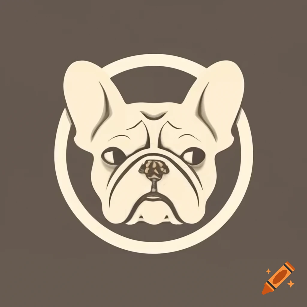 Circular logo of Misha Moo Brewing featuring a beige French bulldog head