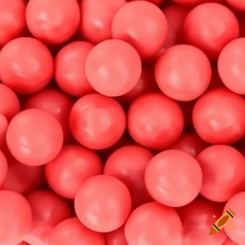 Small red gummy ball candy