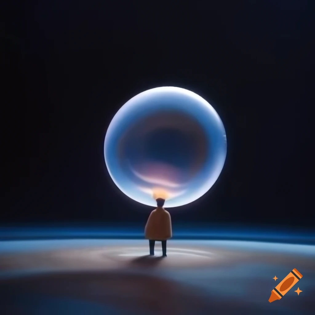 Microscopic bubble of radiant energy in dark universe, Miyazaki style