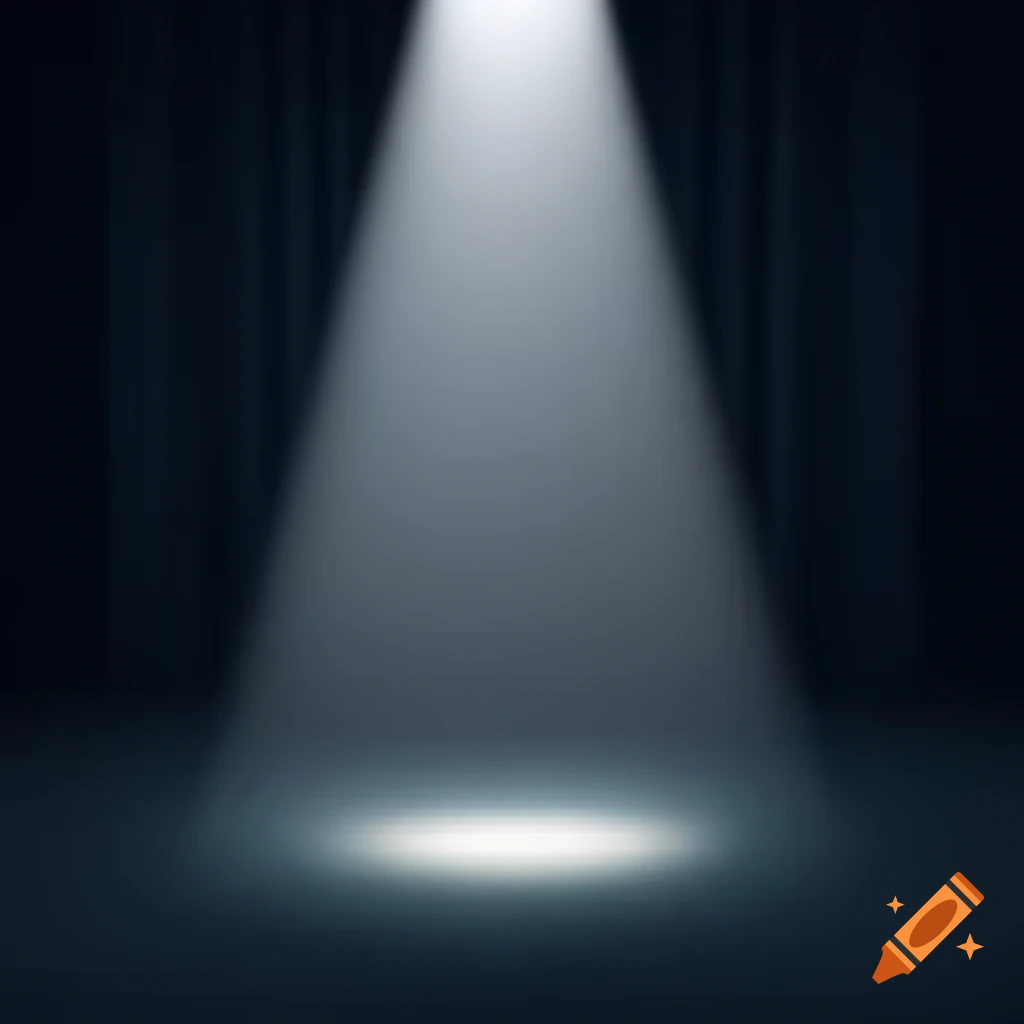Spotlight illuminating empty stage