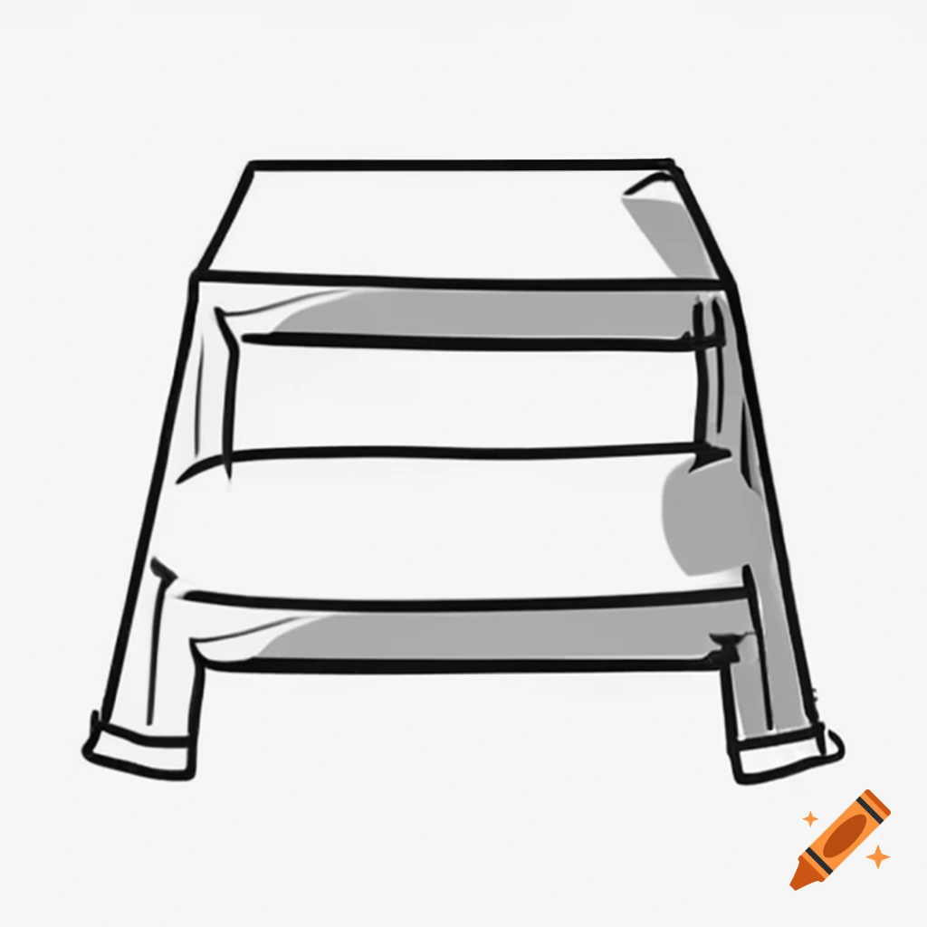 Sturdy Step Stool For Reaching High Shelves And Closets On Craiyon