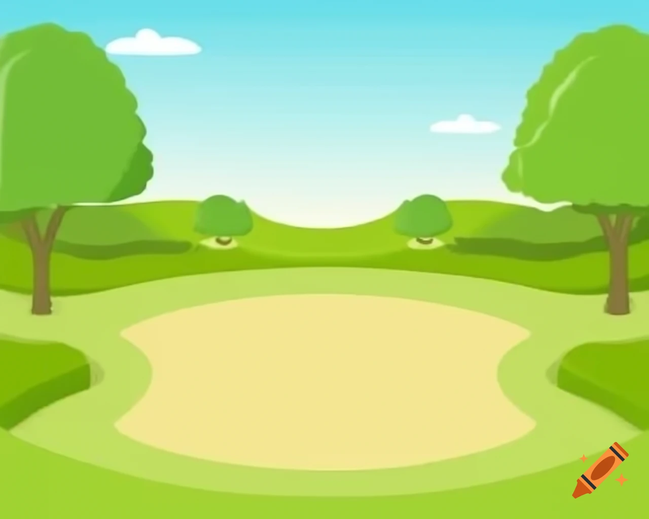 Park background with greenery and pathways