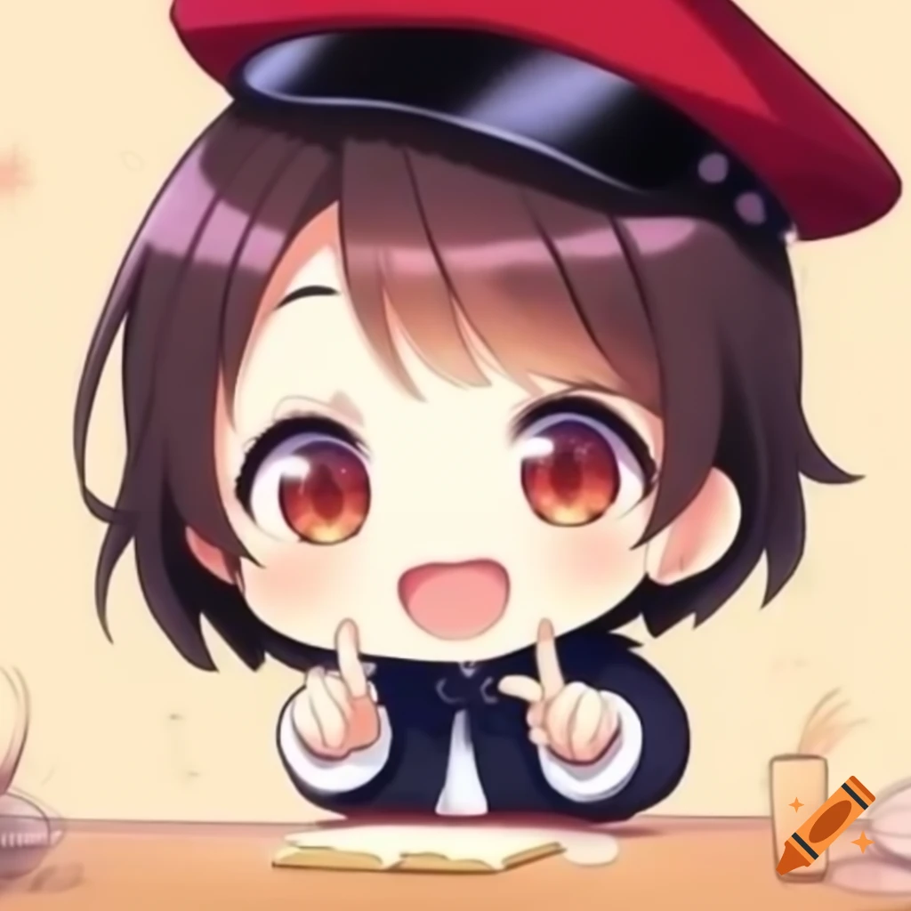 Cute anime chibi character illustration
