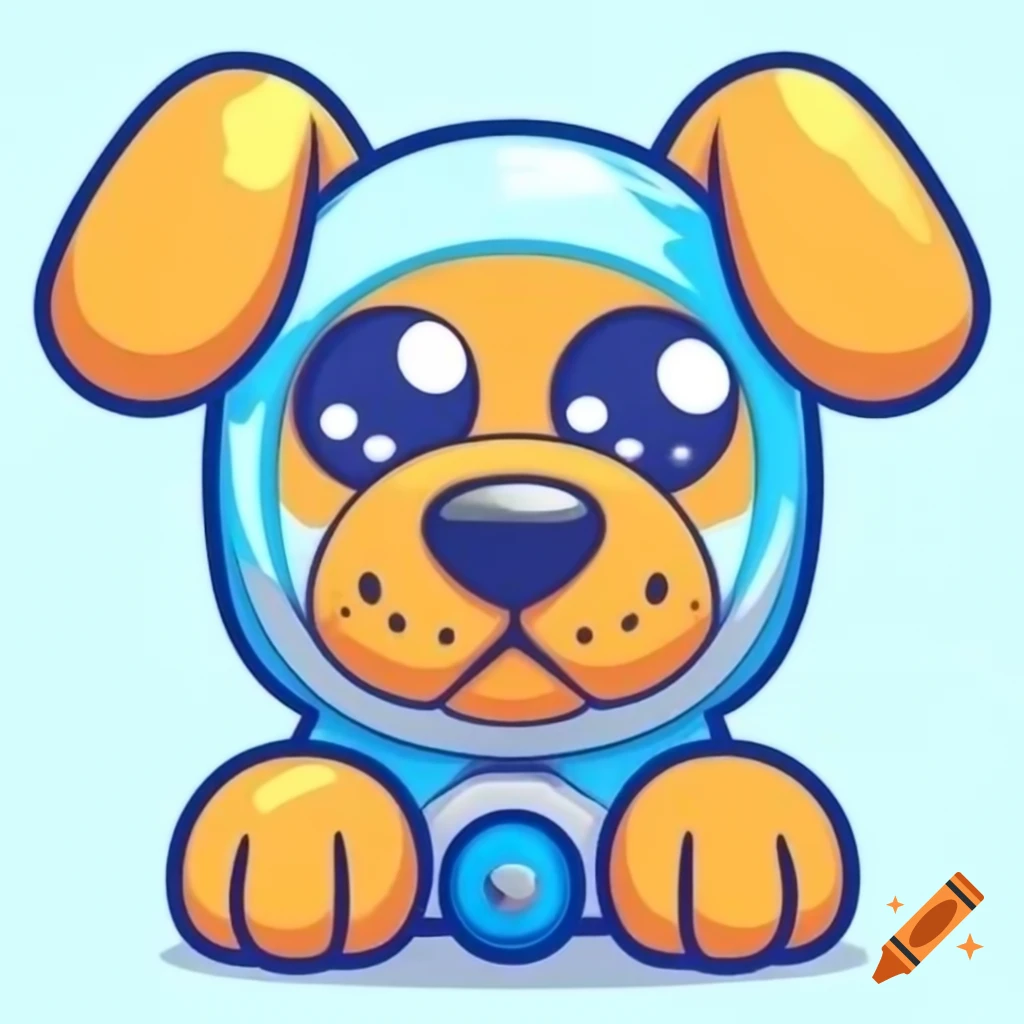 Colorful cartoon dog mascot designed to be friendly for children
