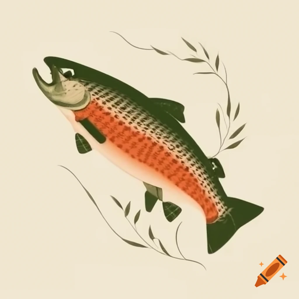 Lazer engraving of a brown trout