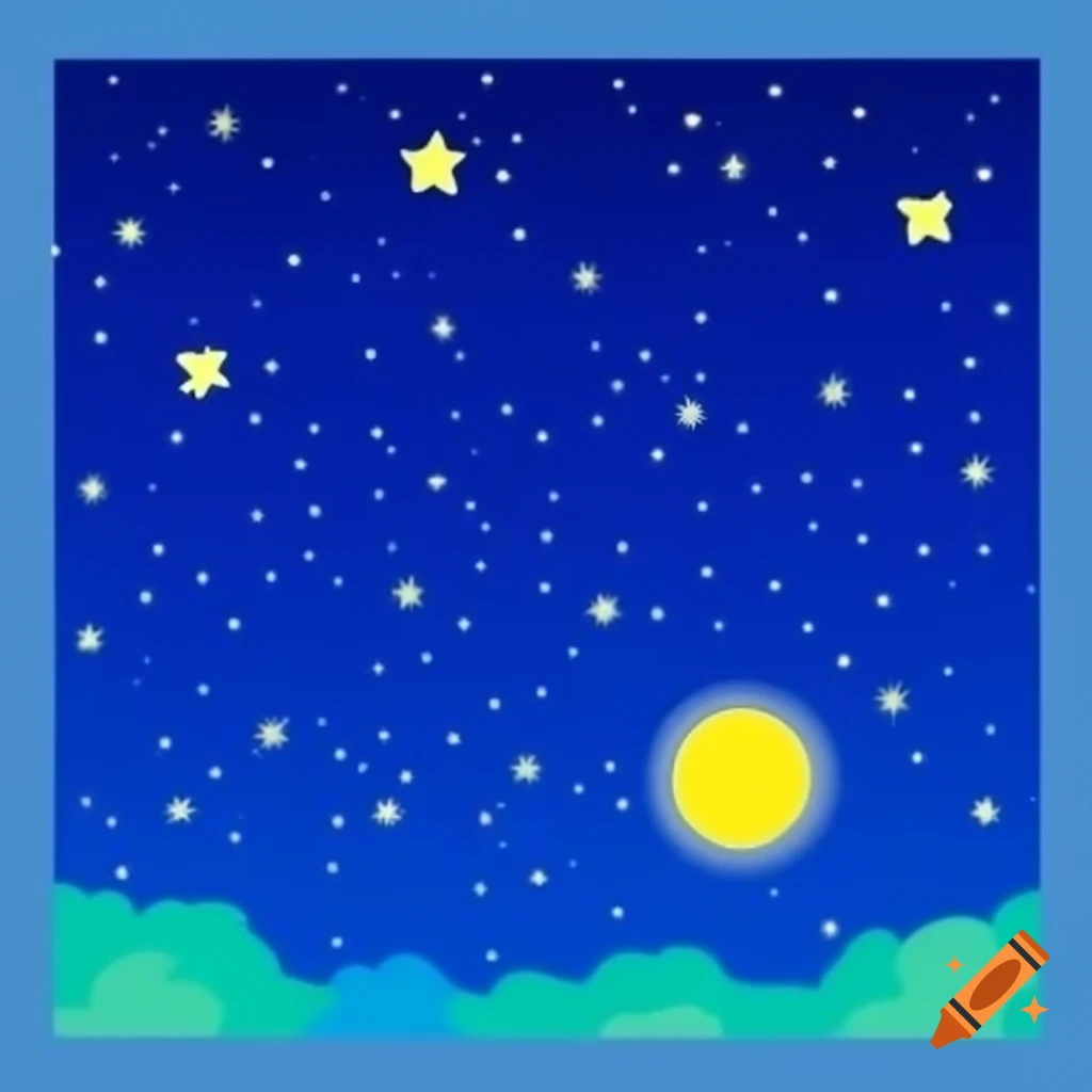Starry sky view over Japan