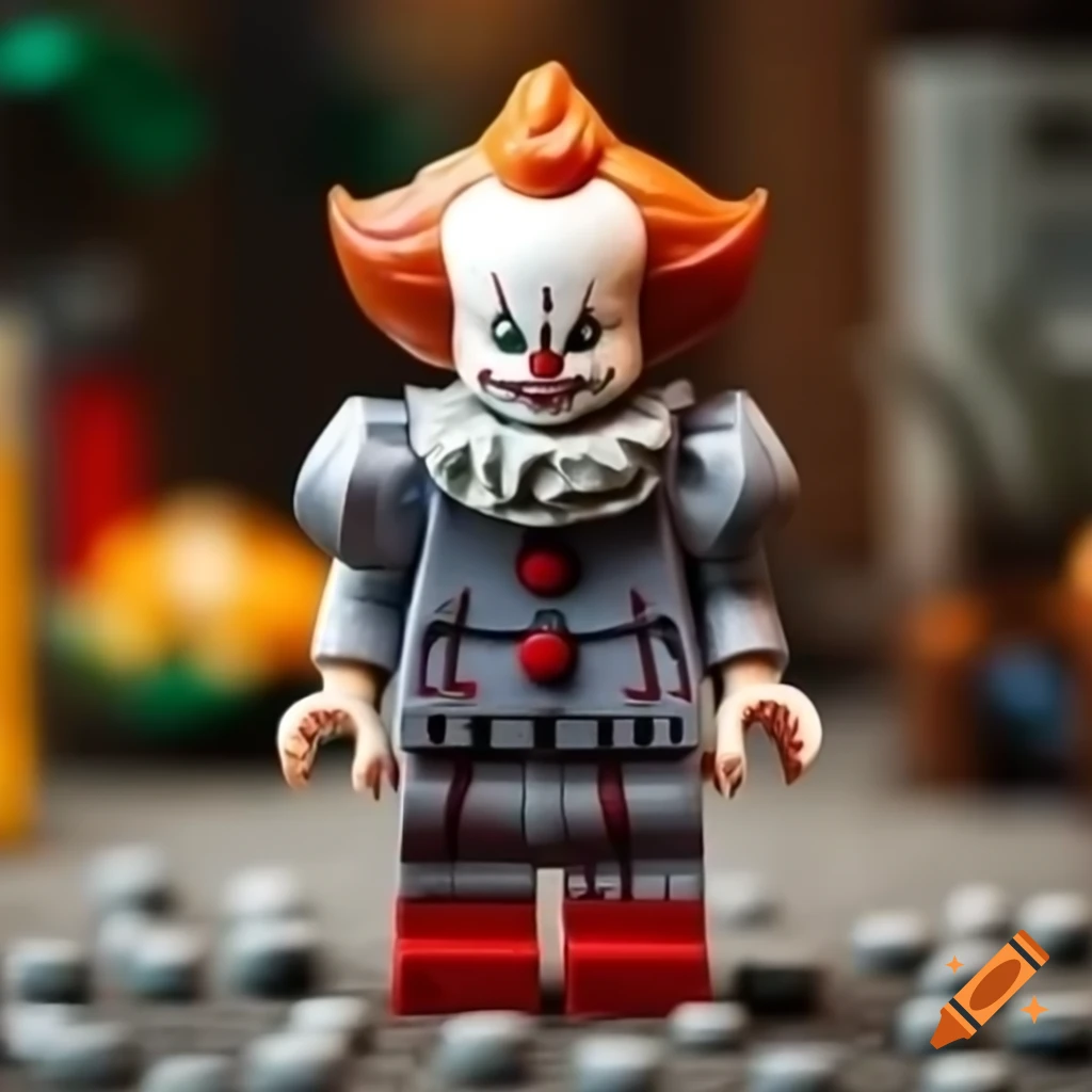 Lego model of Pennywise character from IT