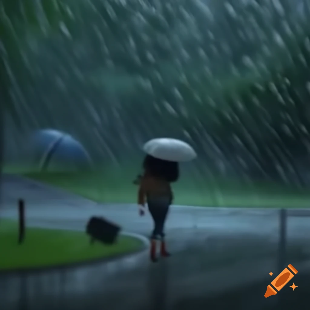 Heavy rain downpour atmosphere