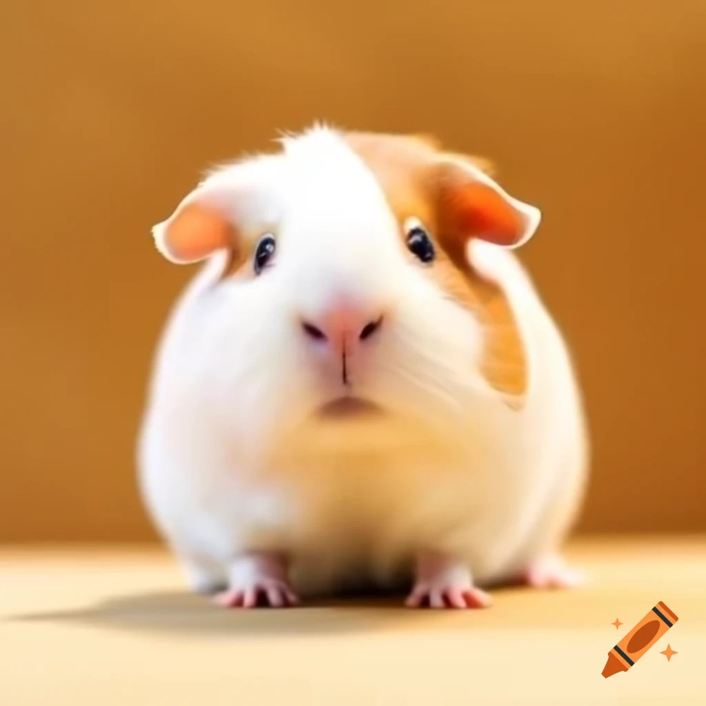 Cute guinea pig humorously depicted as causing world destruction