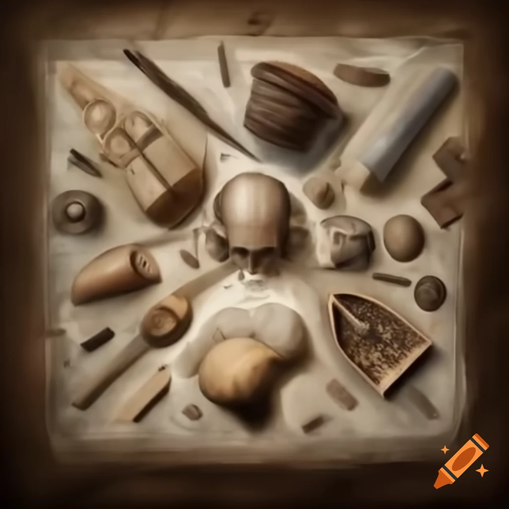 Poster showcasing significance of human materials and artifacts in cultural and social interpretation