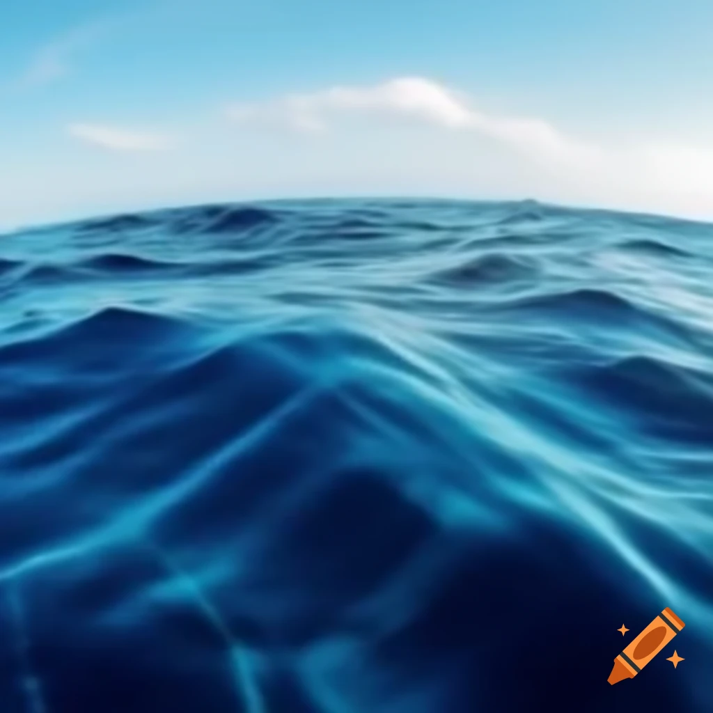Vast ocean view with waves