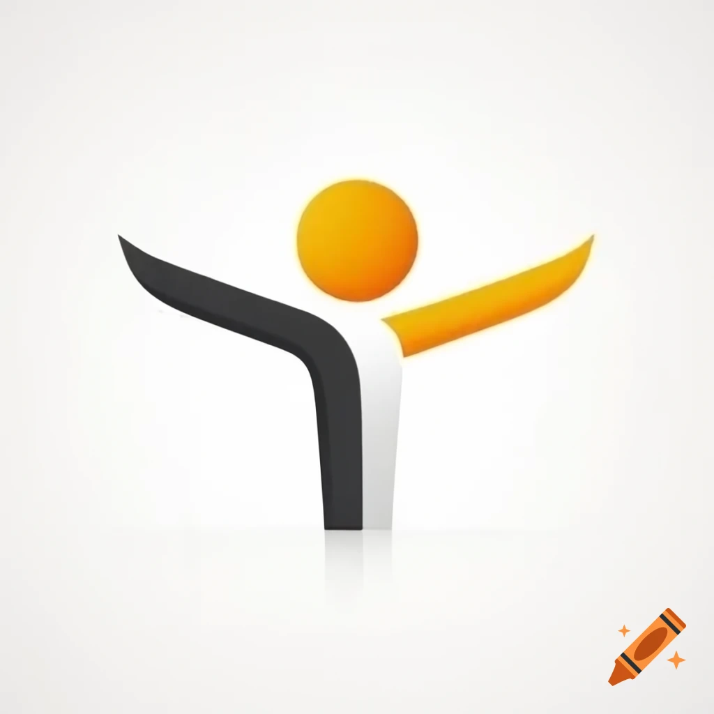 2D logo featuring human form with arms extended