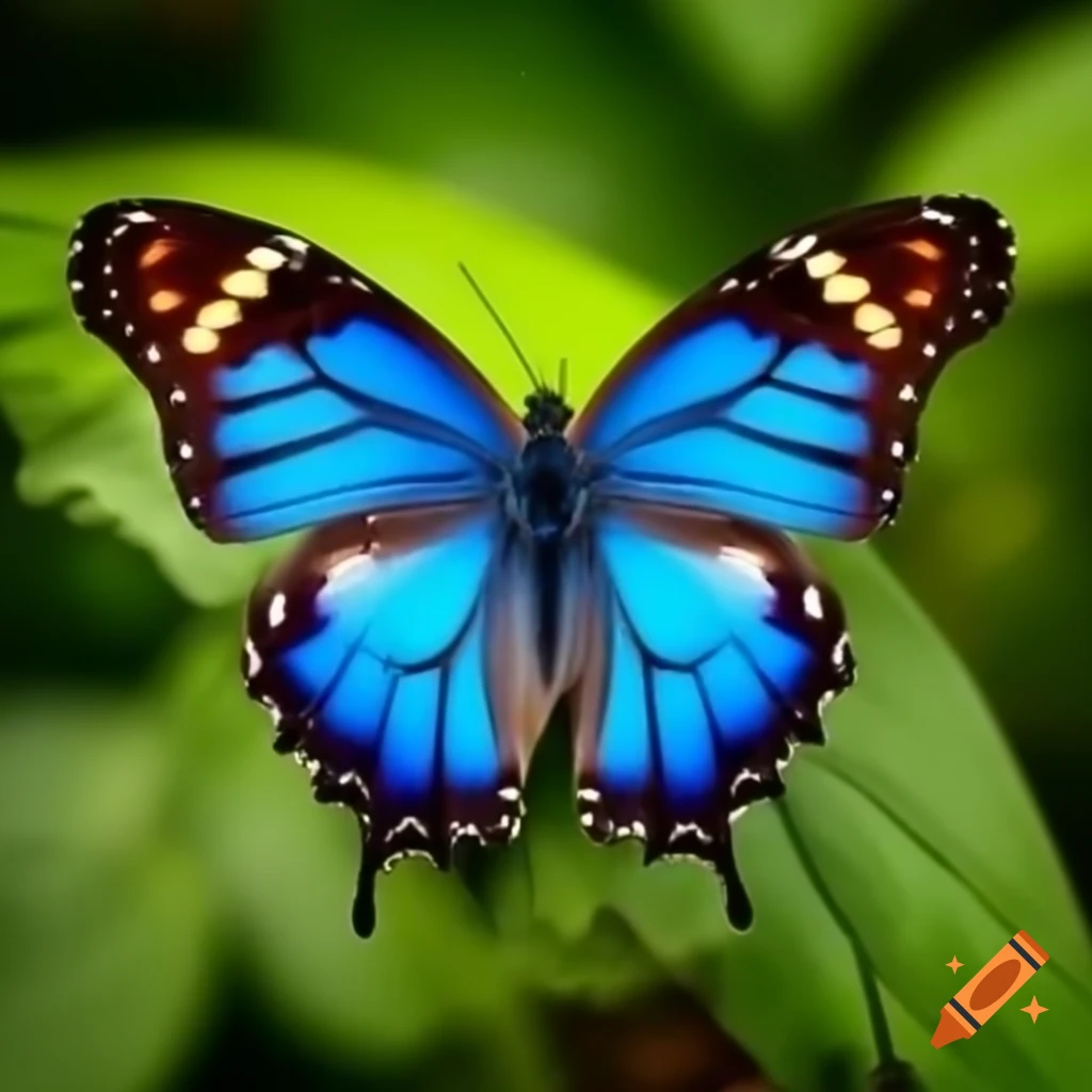 Butterfly with blue wings