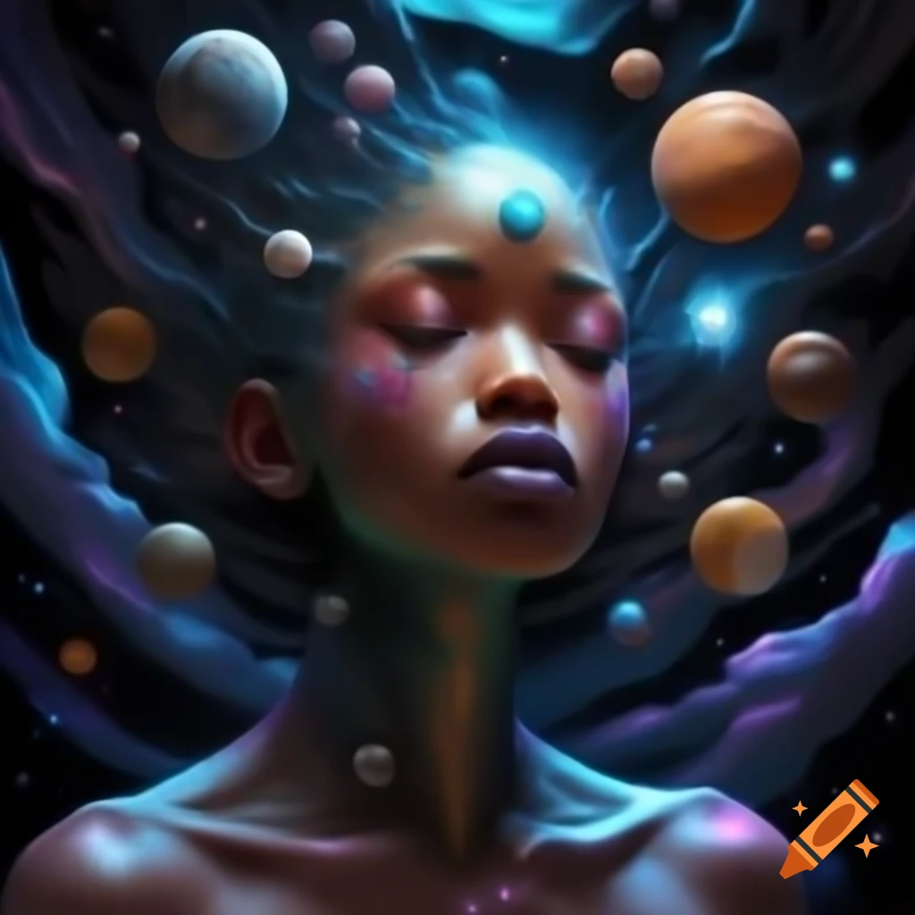 Mystical cosmic void with galaxy and cosmic web interconnections