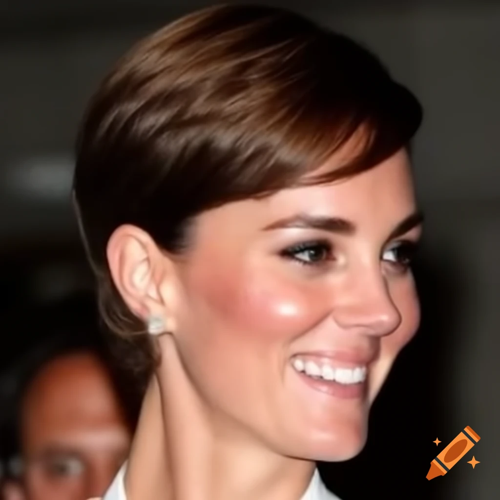 Catherine Middleton showcasing a wedge-style haircut
