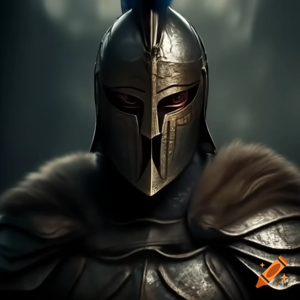Full body view of warrior in Nordic and Celtic inspired armor
