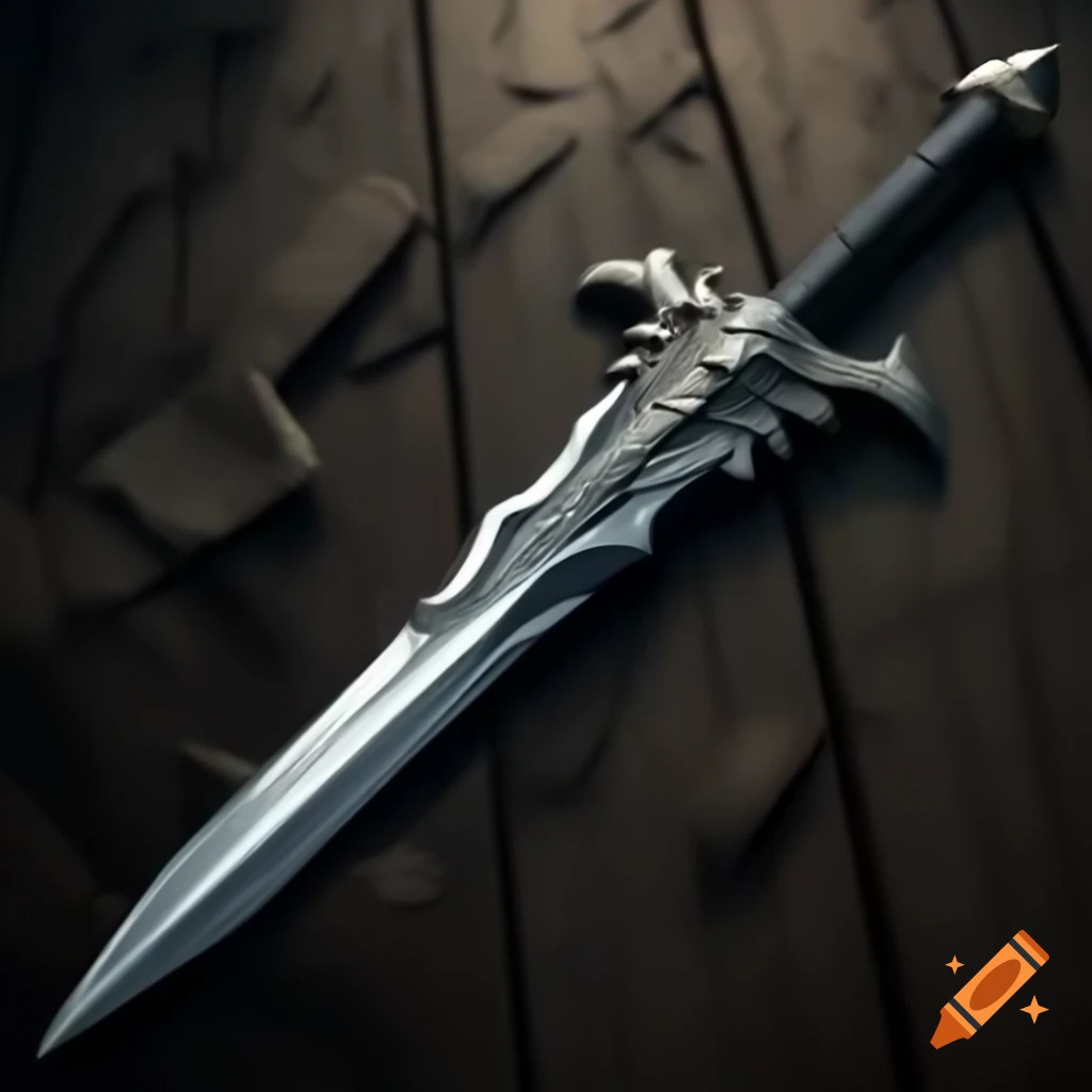 Oversized fantasy sword crafted from monster horn