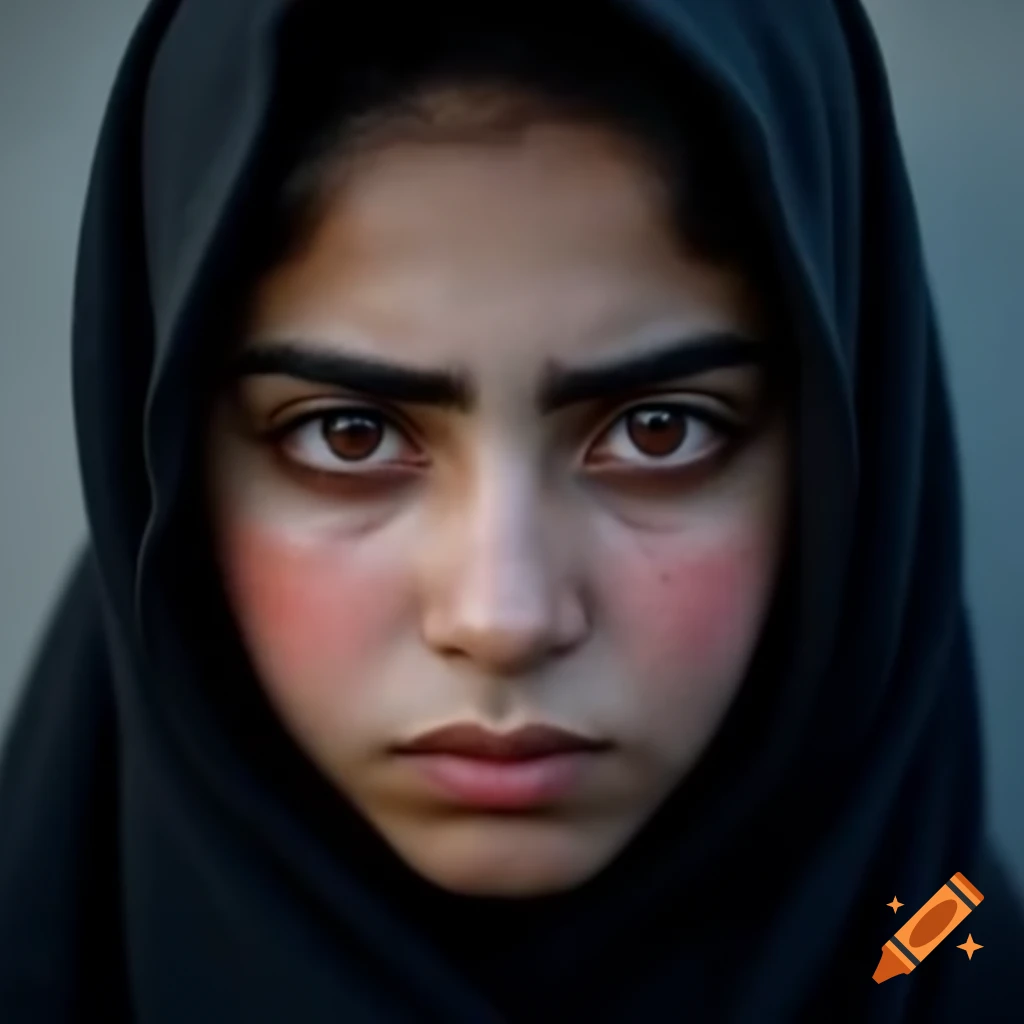 Jordanian woman with sad eyes