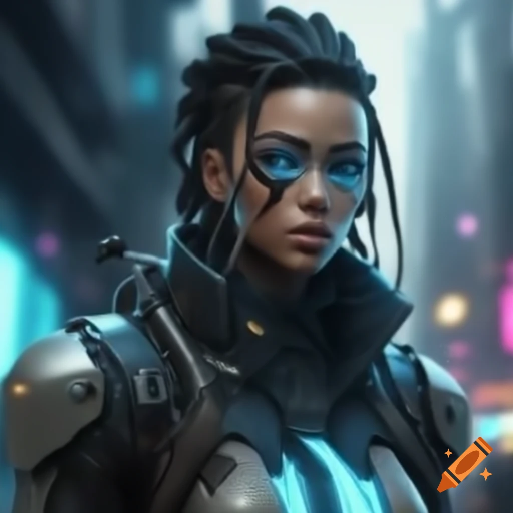 Futuristic cyberpunk megabuilding