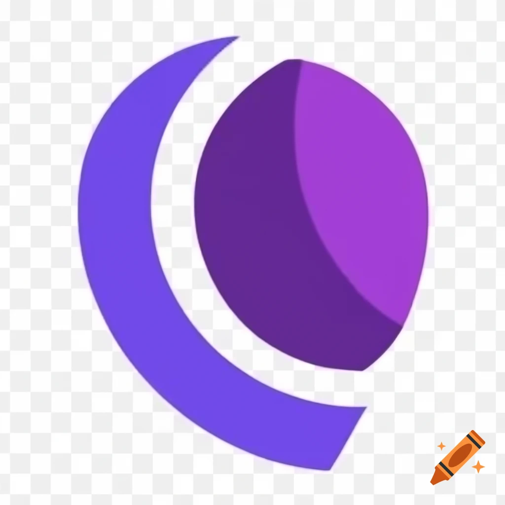 Logo featuring a purple ball in the shape of the letter B