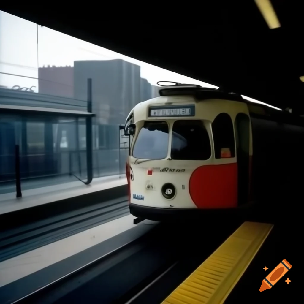 4-Car GATA LRV trolley entering Underground Union Street Terminal in Galieotropolis, alongside PCC streetcar