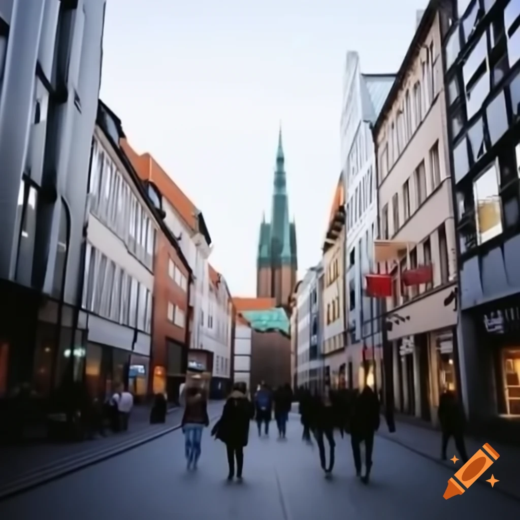 Dudu and Bubu anime characters exploring Uppsala, Sweden near famous church