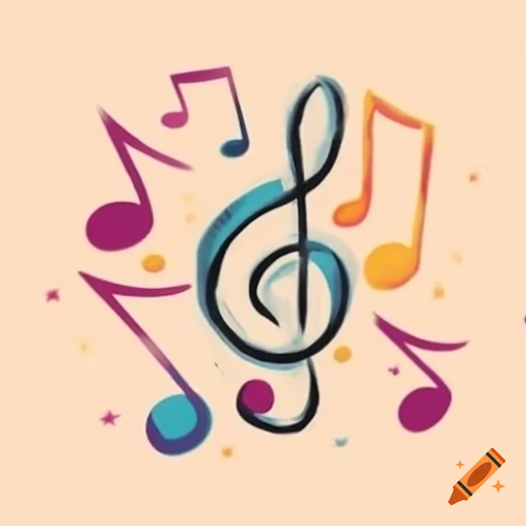 Artistic drawing representing music