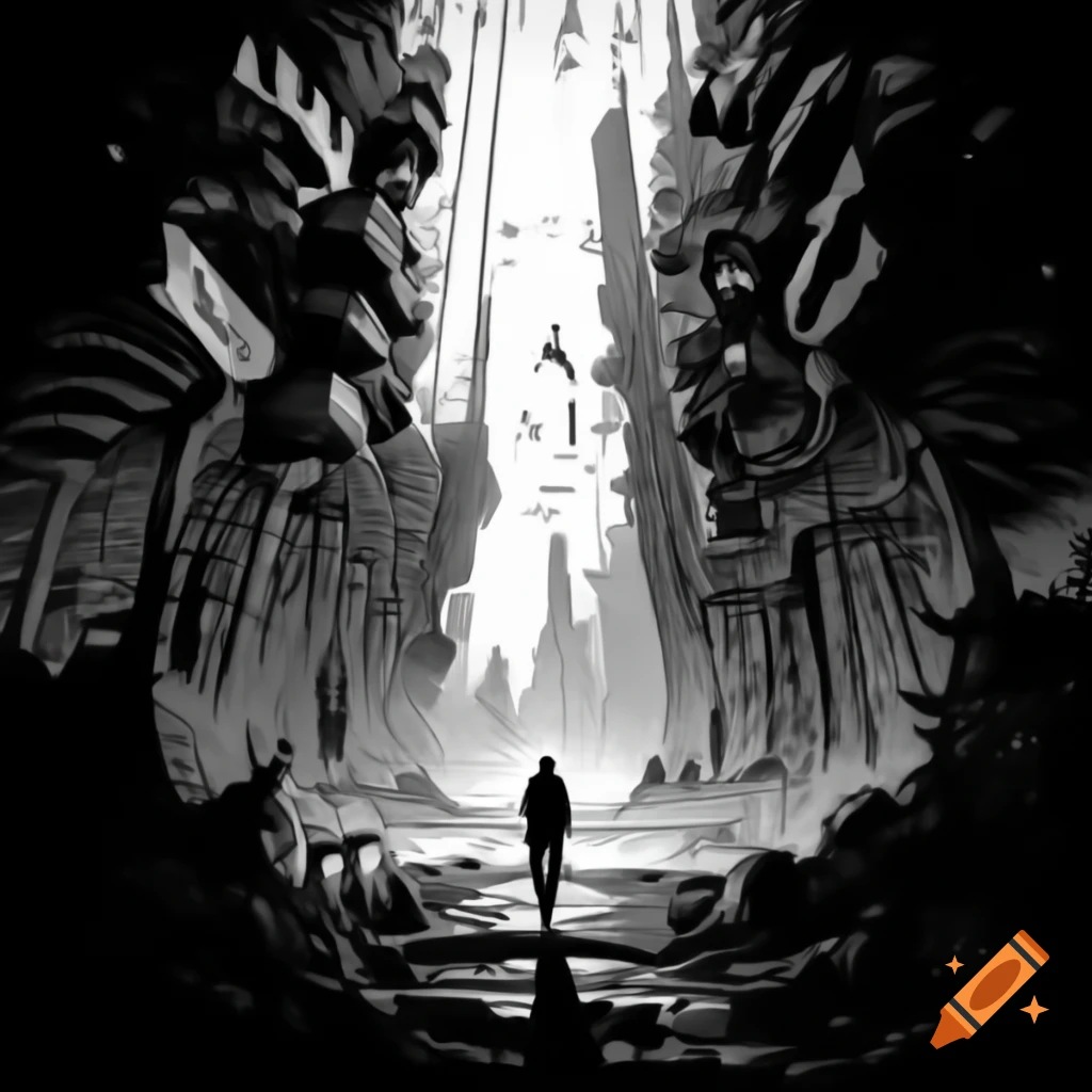 Sunlight illuminating crumbling towers in a desolate cityscape