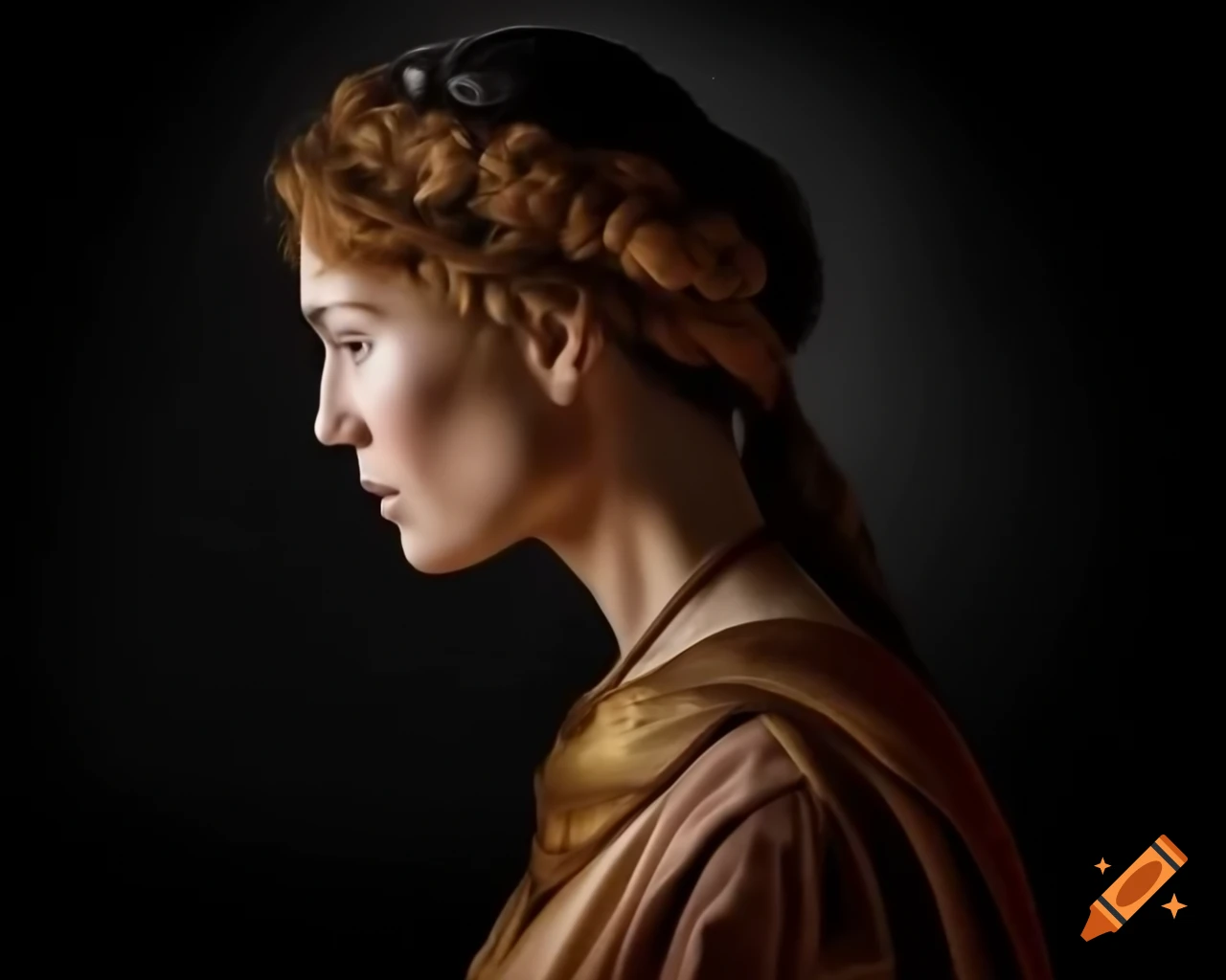 Hyperrealistic micro photoshoot of Saint Agatha of Catania