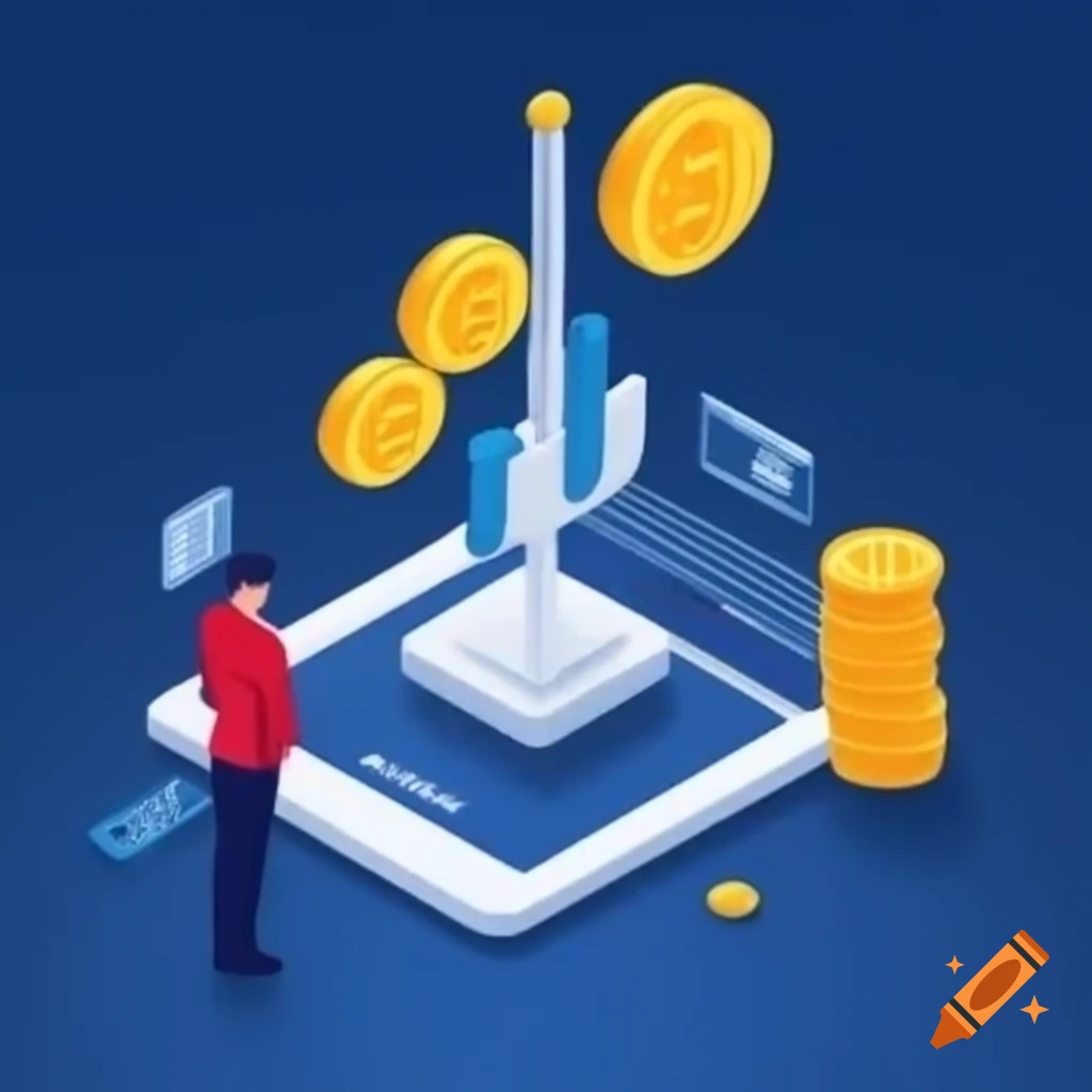 Animated image of financial accounts on craiyon