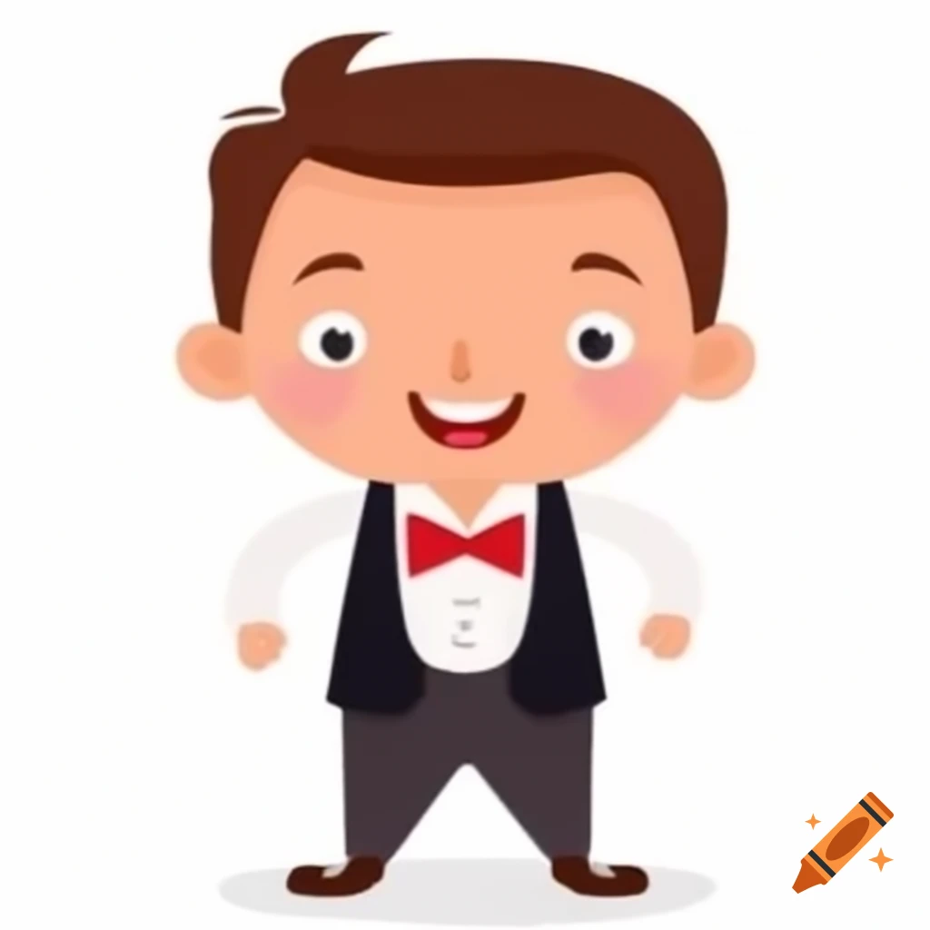 Cartoon character performing on stage