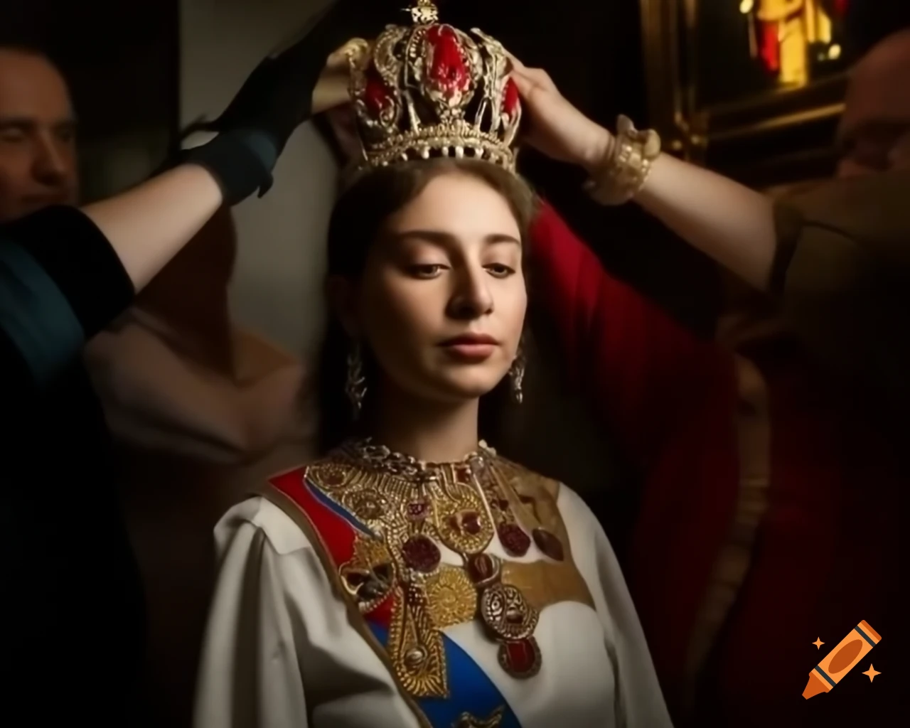 Historical depiction of Empress Saint Olga of Kiev, a powerful ruler from 879 to 969 AD