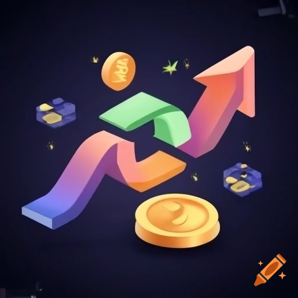 Vibrant logo design representing wealth and investment market prowess