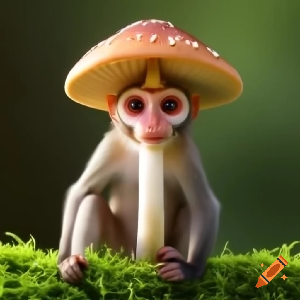 Hybrid of a monkey and a mushroom
