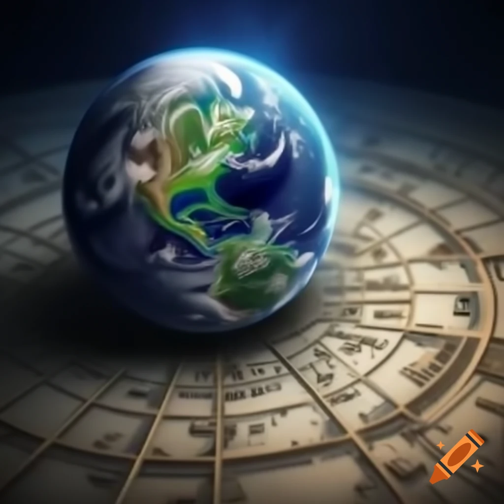 Concept of nationalism with cartography and earth background