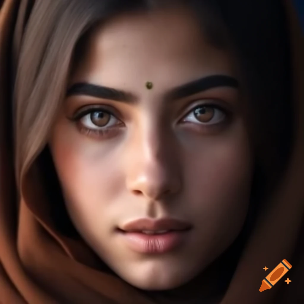 Spanish Arabic woman with brown hair and light brown eyes