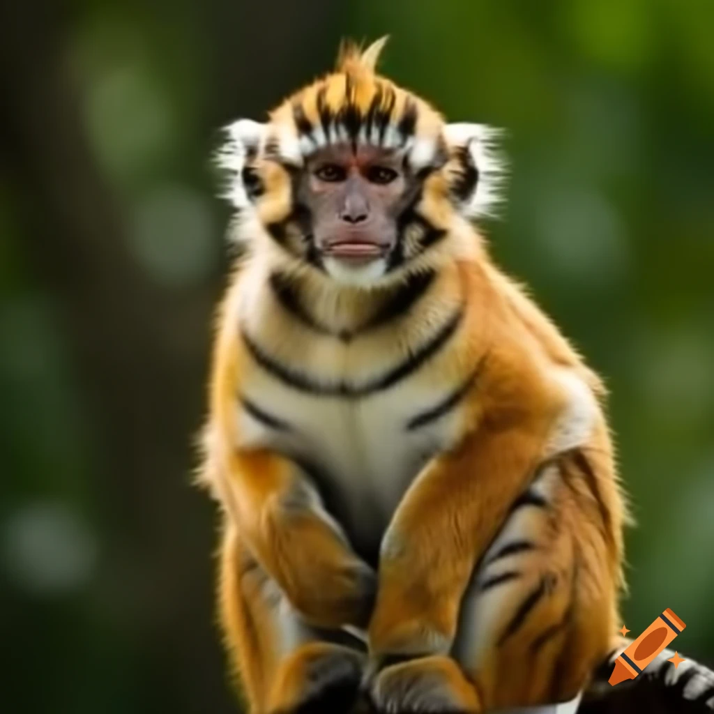 Monkey and tiger interaction