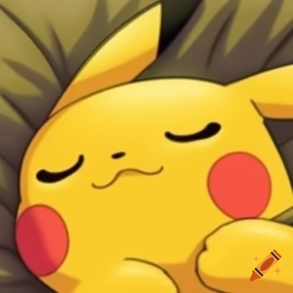 Sleeping Pikachu character