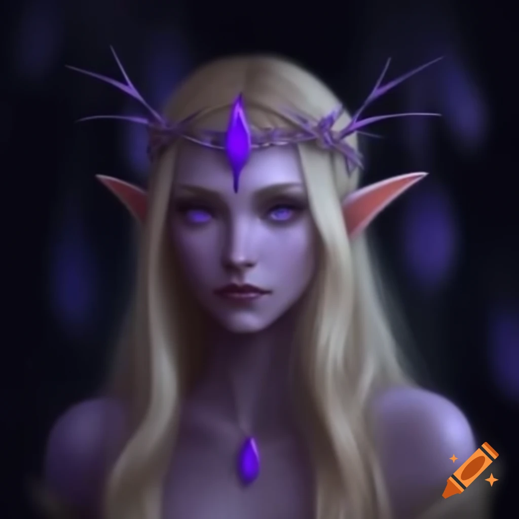 Elven enchantress circlet featuring a purple jewel