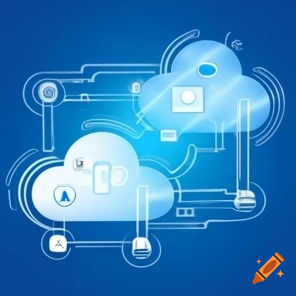 Conceptual representation of technology and cloud computing