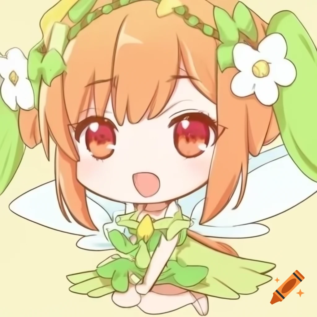 Chibi anime fairy character