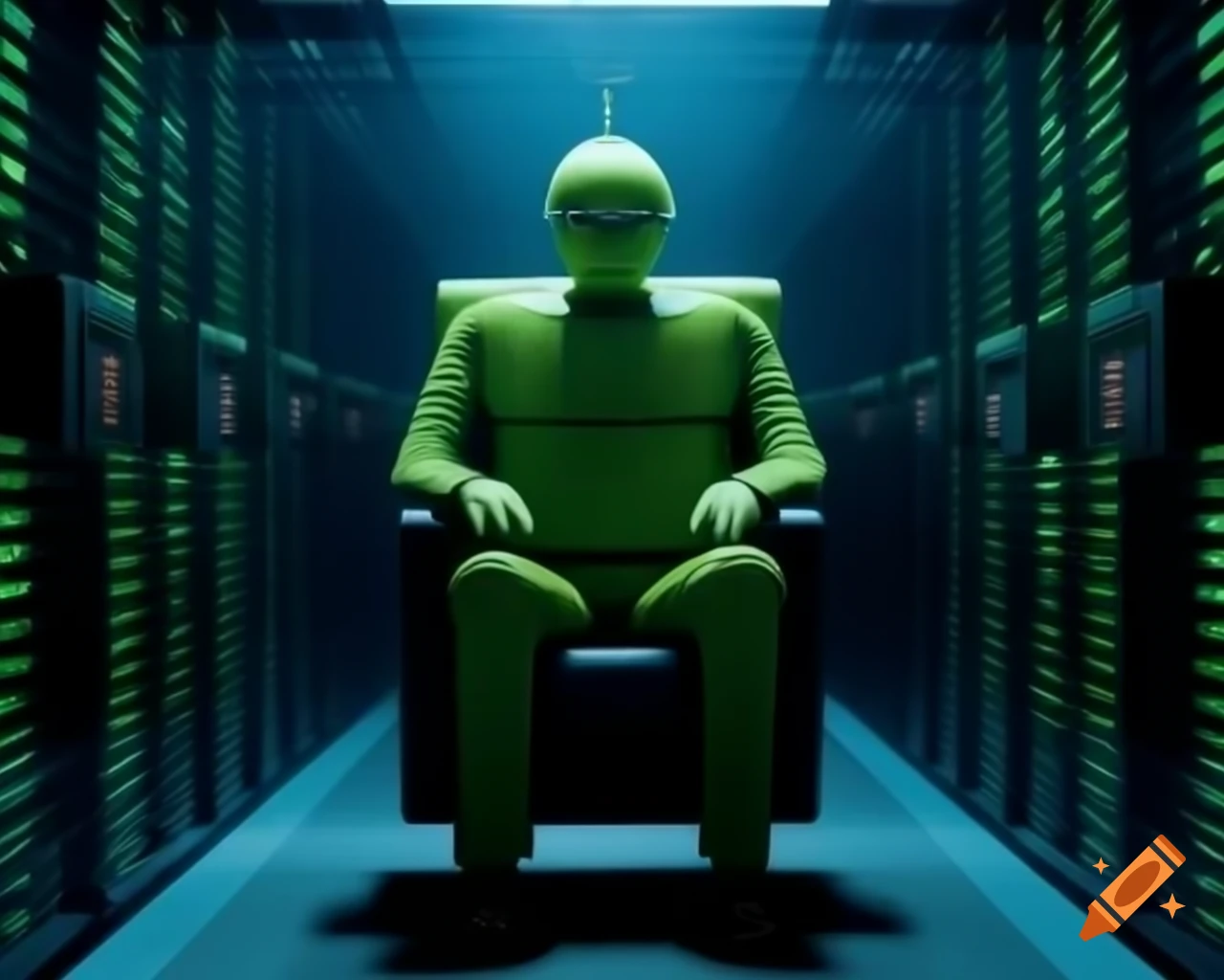 Android offering red and blue tablets referencing the matrix movie on