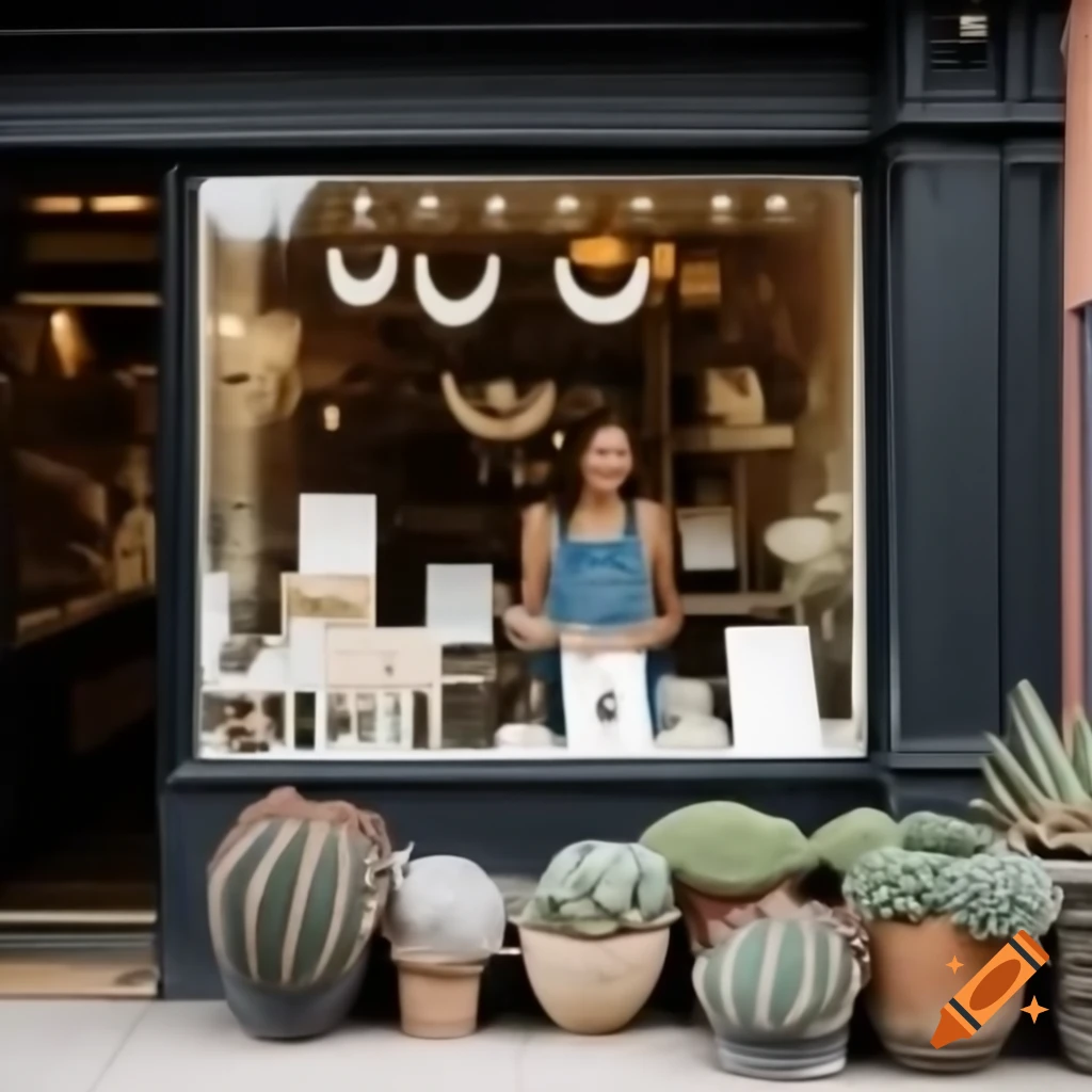 Lily's shop featuring jewelry and succulents