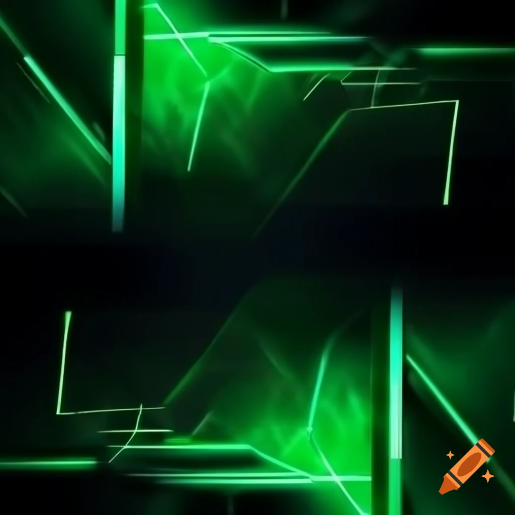 Dark gradient background with charcoal, black, and emerald green, highlighted with neon accents